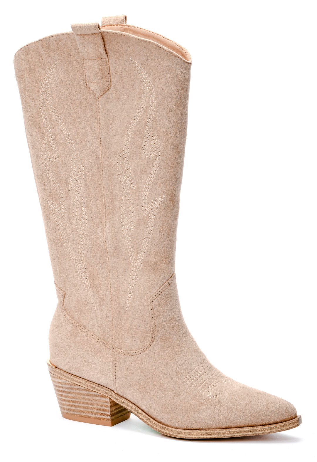 Sand Faux Suede Western Boot - Available in 2 Styles