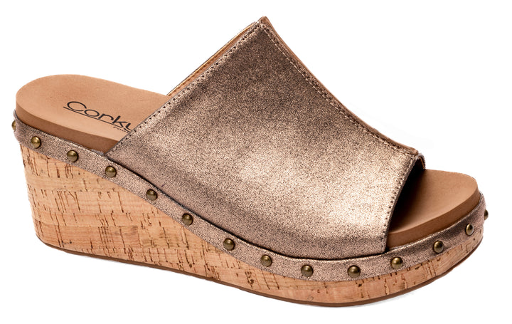 Bronze Studded Wedge - Final Sale