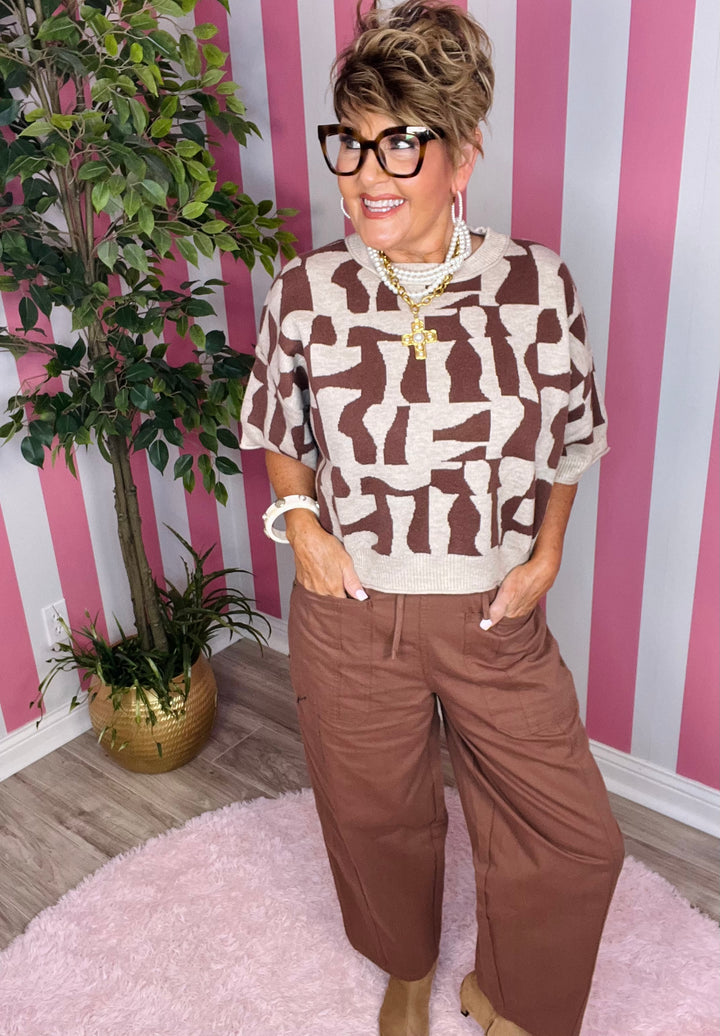 Utility Style Barrel Pants with Star Studs-3 Color Options