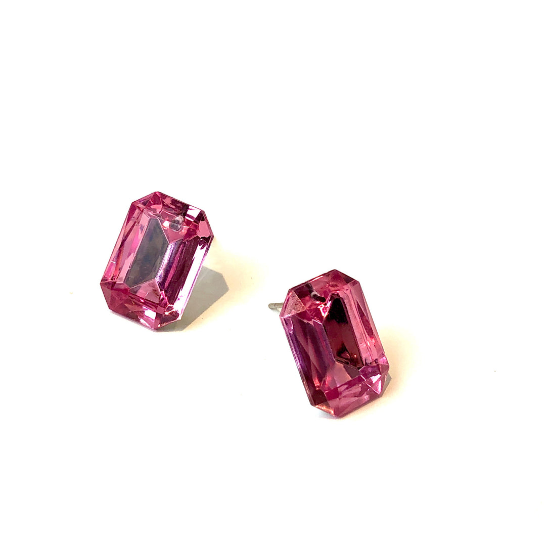 bright pink earrings