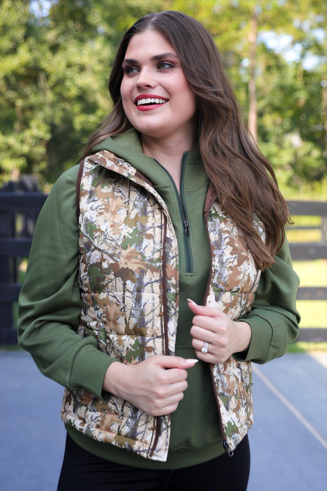 Delilah Puffer Vest- Classic Chloe Camo