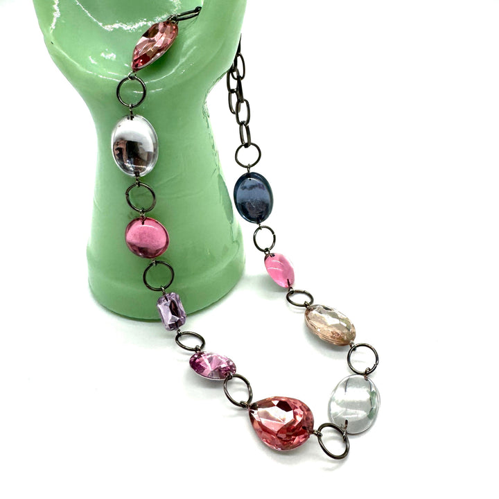 Pink & Ice Story Shine-On Shortie Necklace