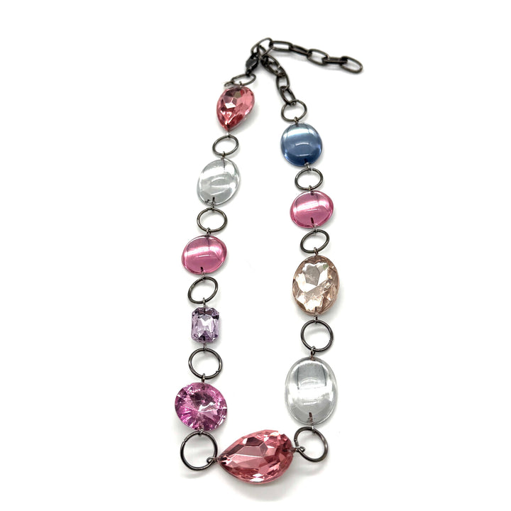 Pink & Ice Story Shine-On Shortie Necklace