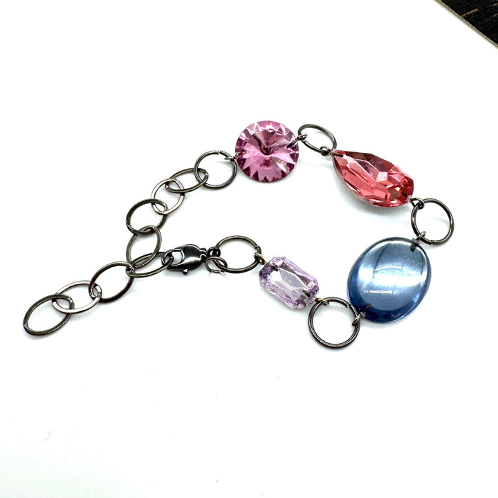 Pink & Ice Story Shine-On Linked Bracelet