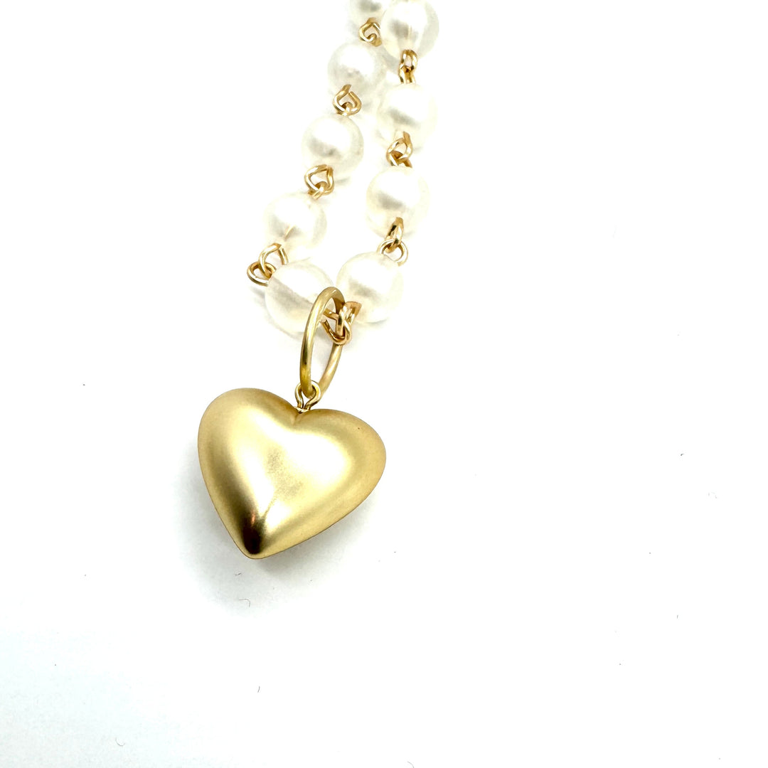 Misted Pearl Love You Amelia Necklace