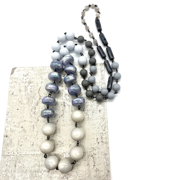 Grey & Glow Rosary-Chained Rope Necklace