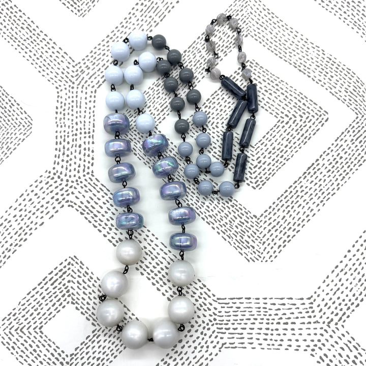 Grey & Glow Rosary-Chained Rope Necklace