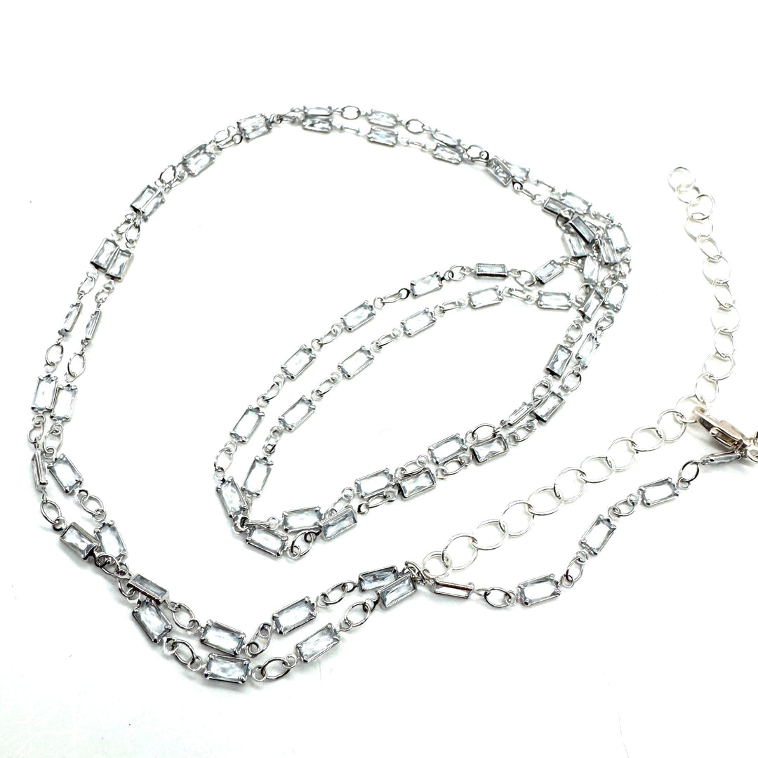 Rectangle Channel Necklace & Bracelet - 2 lengths