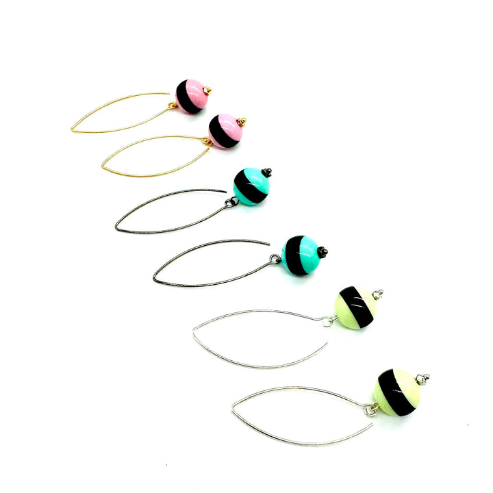 Color Band Pastel Raindrop Earrings