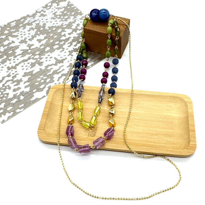 Trifecta Necklace - Blueberry Patch