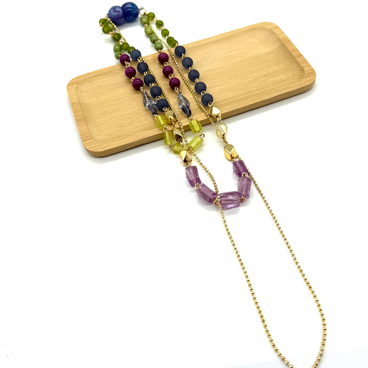Trifecta Necklace - Blueberry Patch