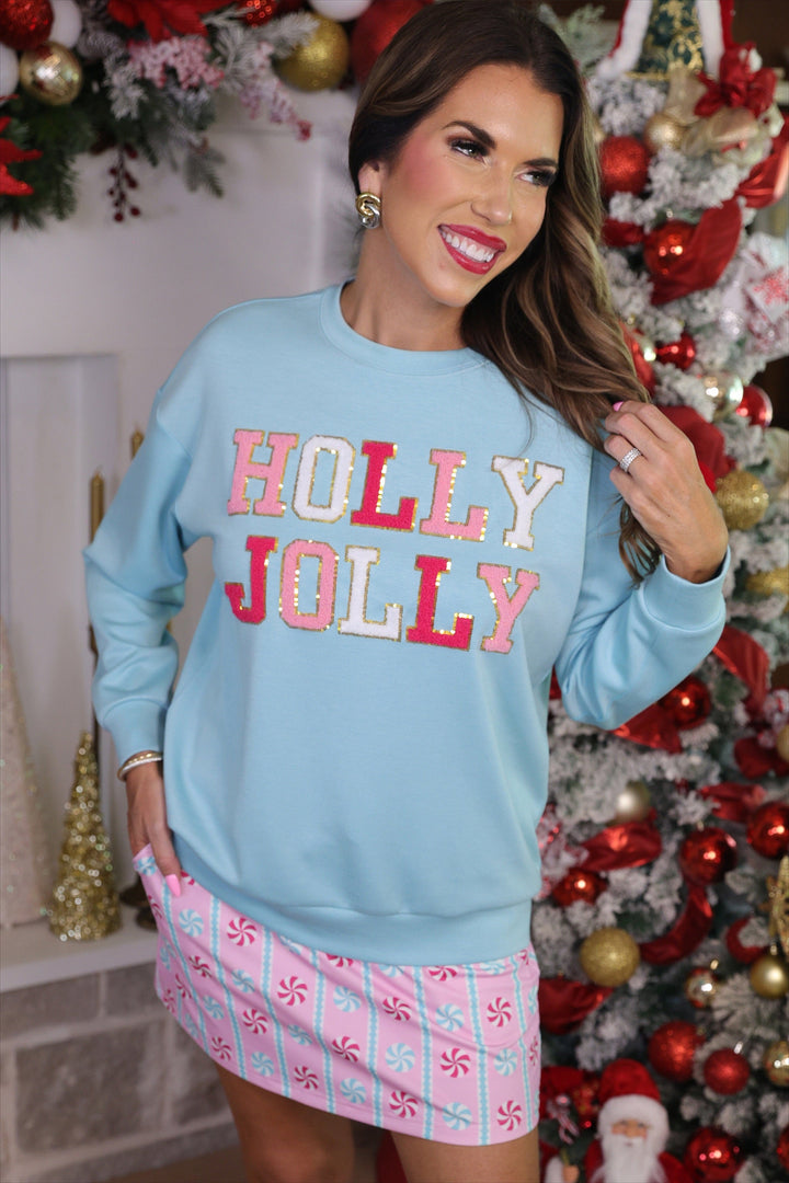 PREORDER- Holly Jolly Patch Luxe Pullover