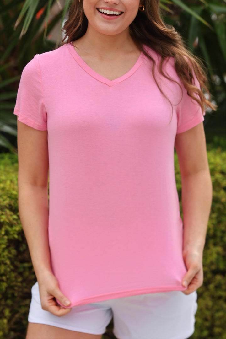 PREORDER- Jess Lea Basic Tee- Light Pink