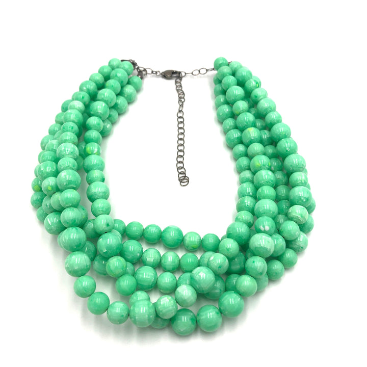 mint green necklace