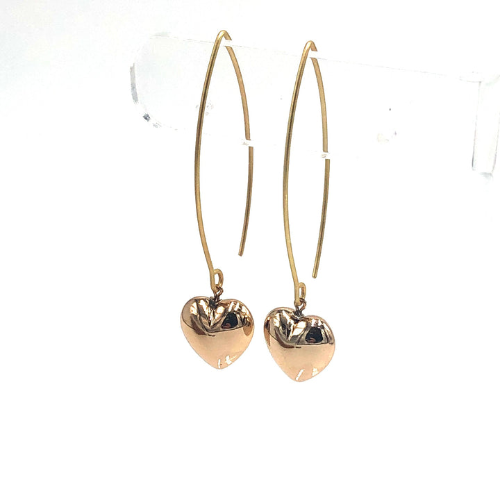 Puff Heart Raindrop Earrings