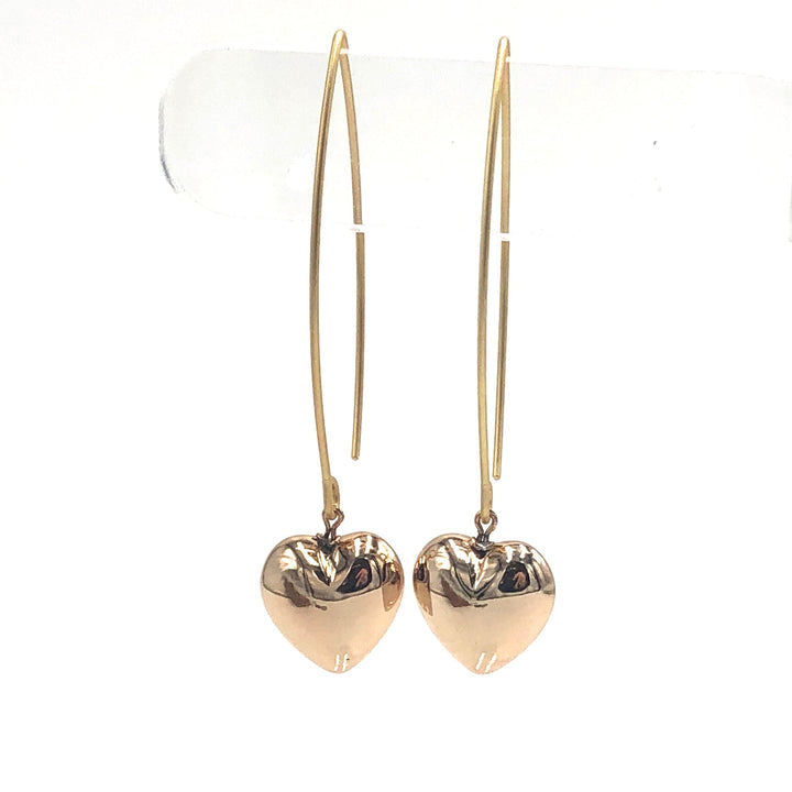 Puff Heart Raindrop Earrings