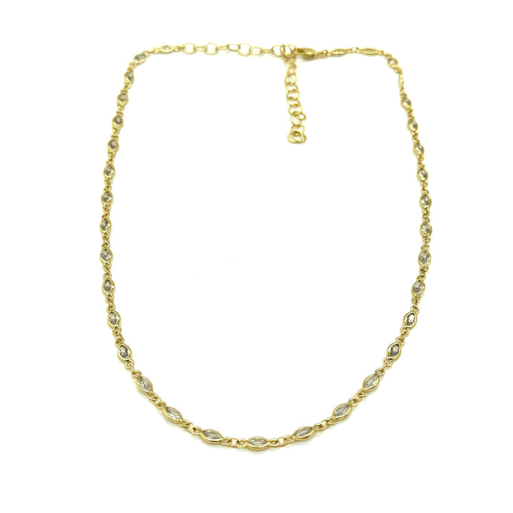 Marquis Crystal Channel Necklace & Bracelet - 2 lengths