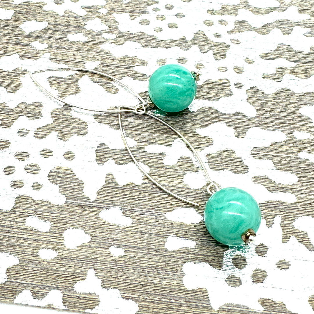 In Season Tiff Teal Raindrop Earrings