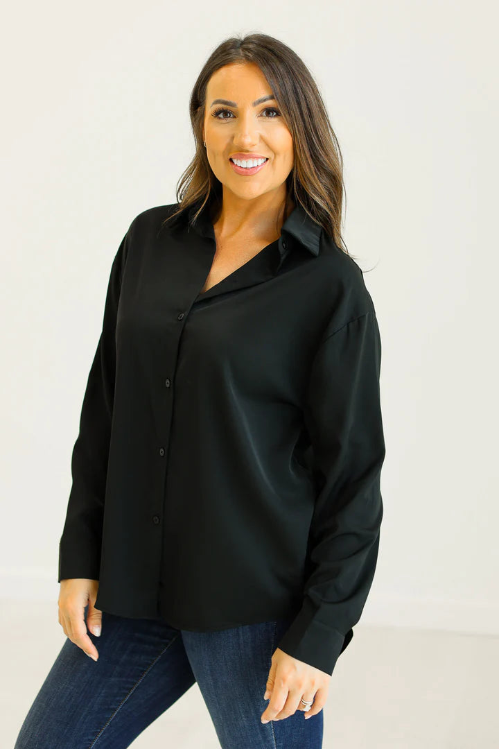 The Kathryn Button Down Blouse - 2 Color Options - Small Through Extended Sizes