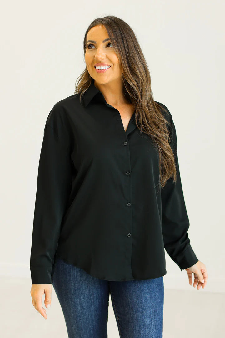 The Kathryn Button Down Blouse - 2 Color Options - Small Through Extended Sizes