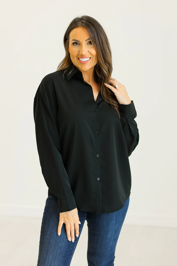 The Kathryn Button Down Blouse - 2 Color Options - Small Through Extended Sizes