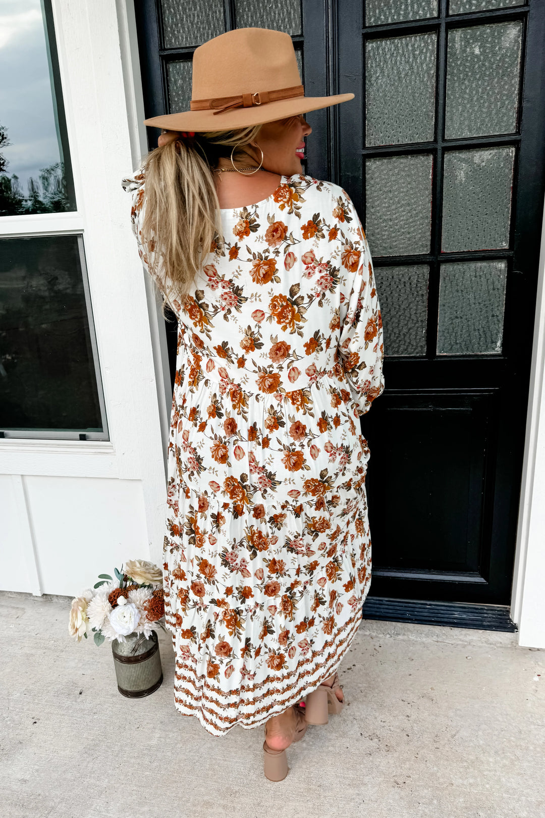 Kora Fall Floral Dress - S/M Through Extended Sizes