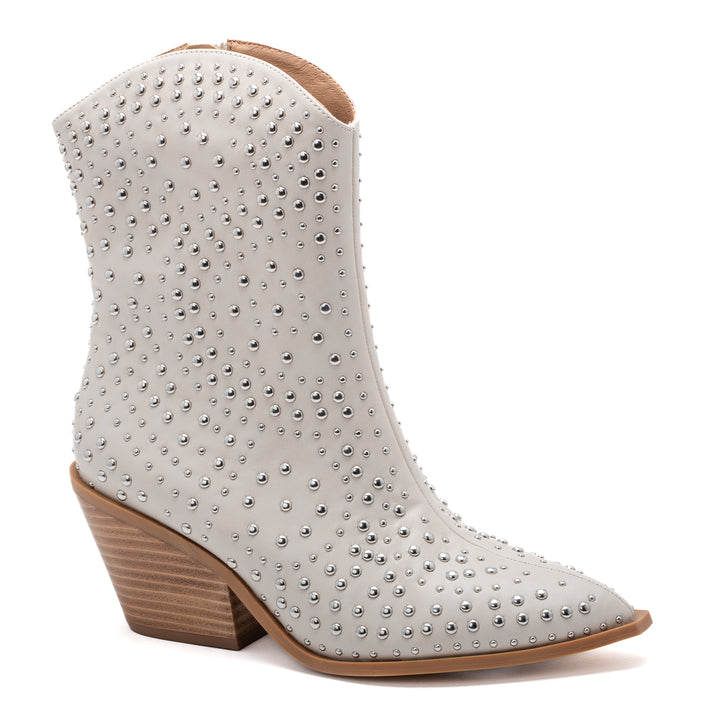 Studded Ivory Bootie