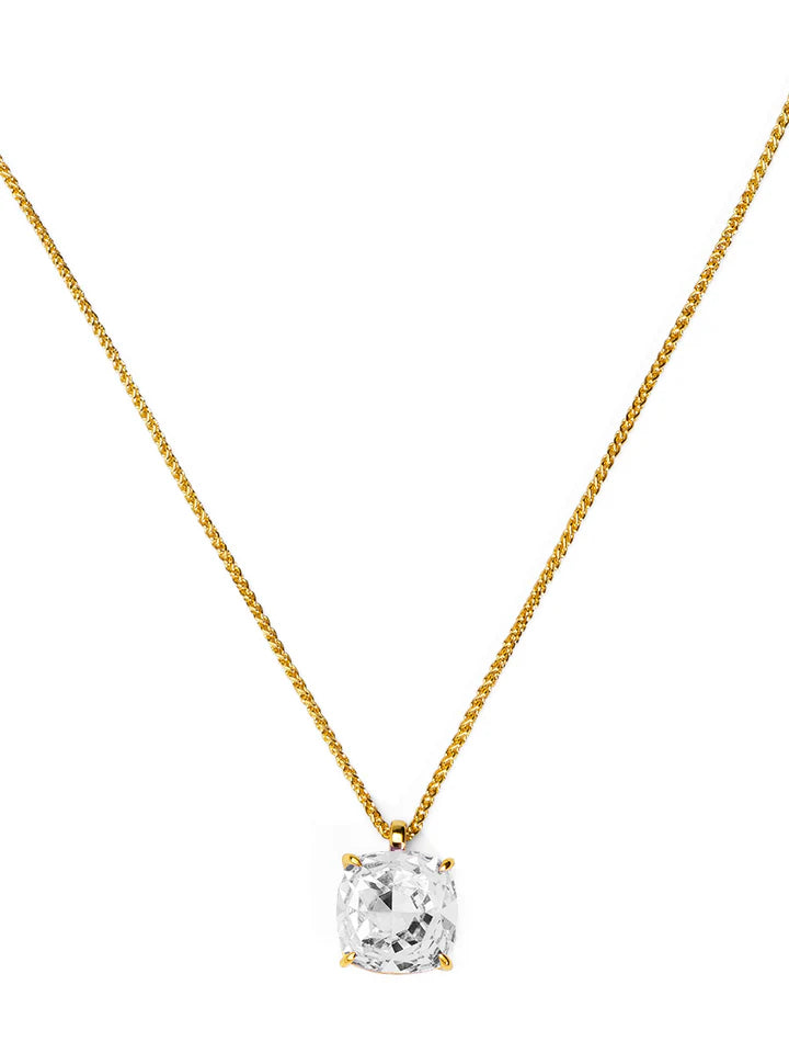 Square Crystal Short Necklace - 6 Color Options