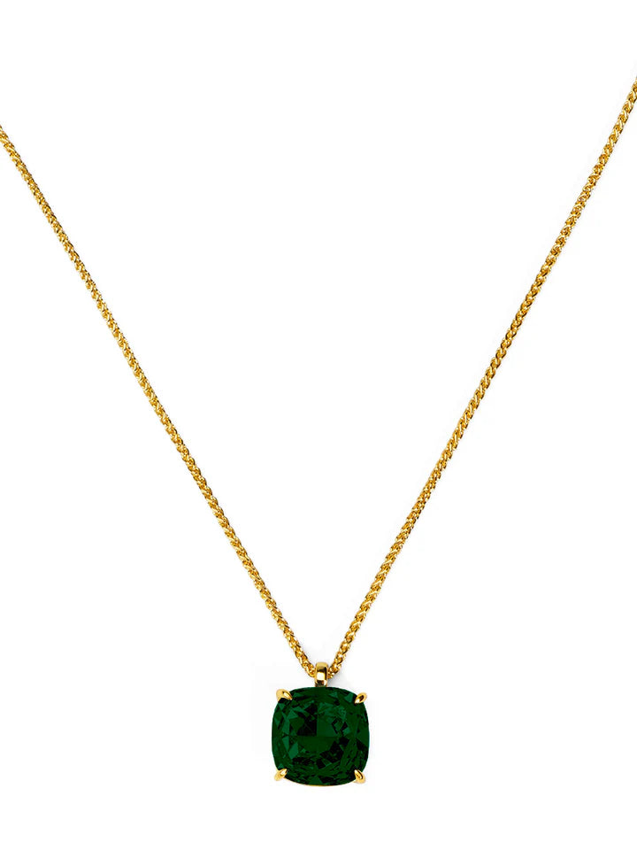 Square Crystal Short Necklace - 6 Color Options