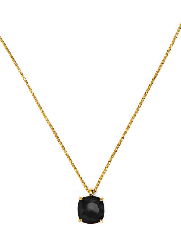 Square Crystal Short Necklace - 6 Color Options