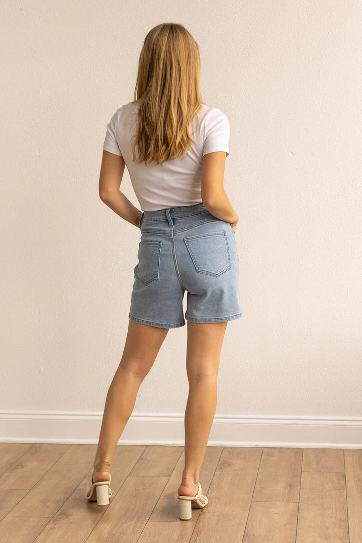 Olivia High Rise Denim Short - Available in sizes 4 - 20