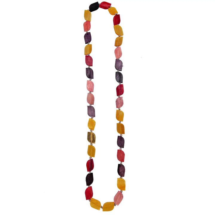 Omala Rosy Cheeks Long Abstract Shapes Necklace