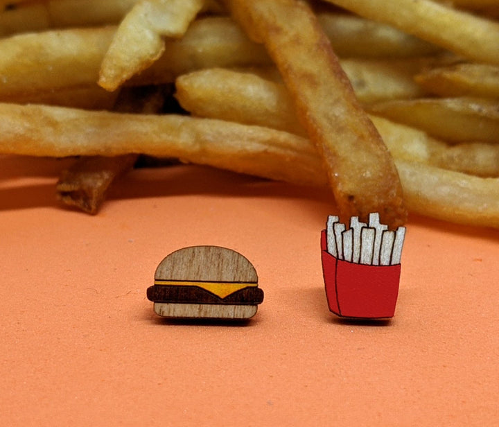 Burger and Fries Earrings