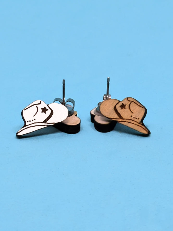 Cowboy Hat Stud Earrings