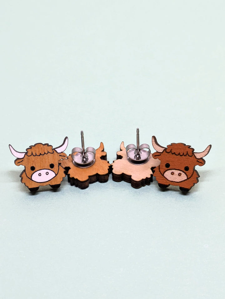 Highland Cow Stud Earrings