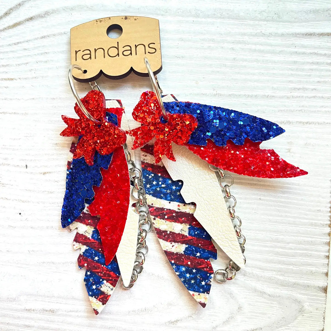 Multi Layered Leaf Shape 3 inch Earring