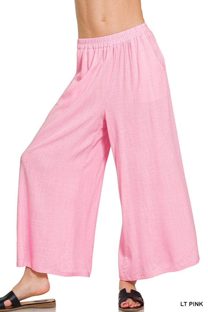 Woven Wide Leg Pants - 5 Color Options