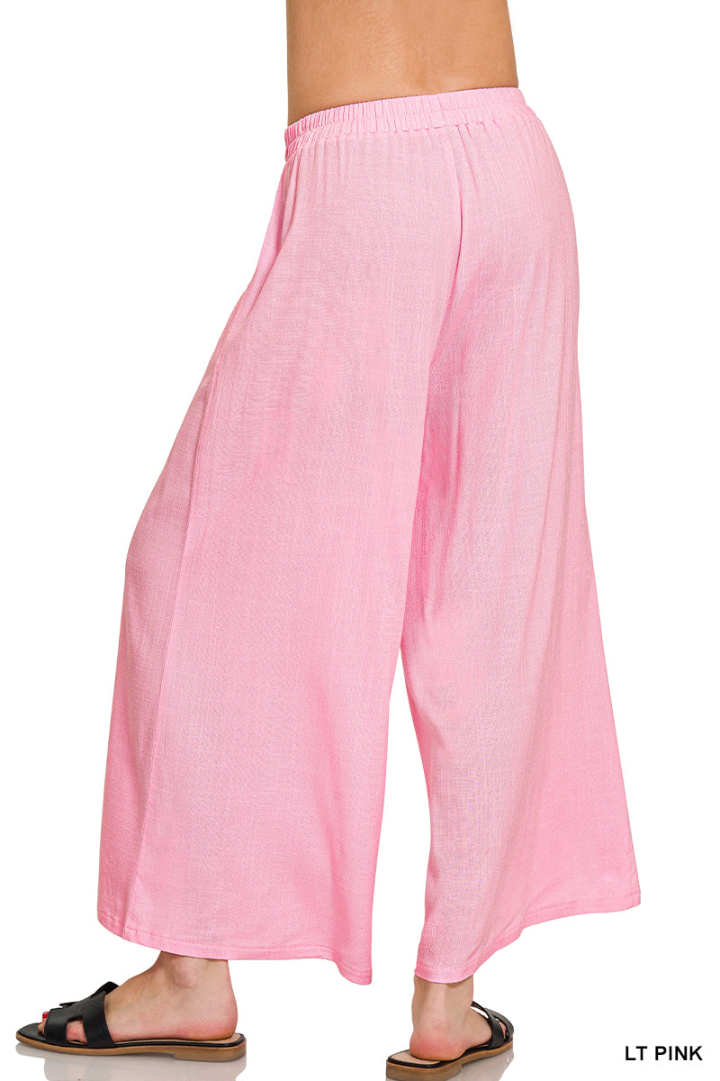 Woven Wide Leg Pants - 5 Color Options