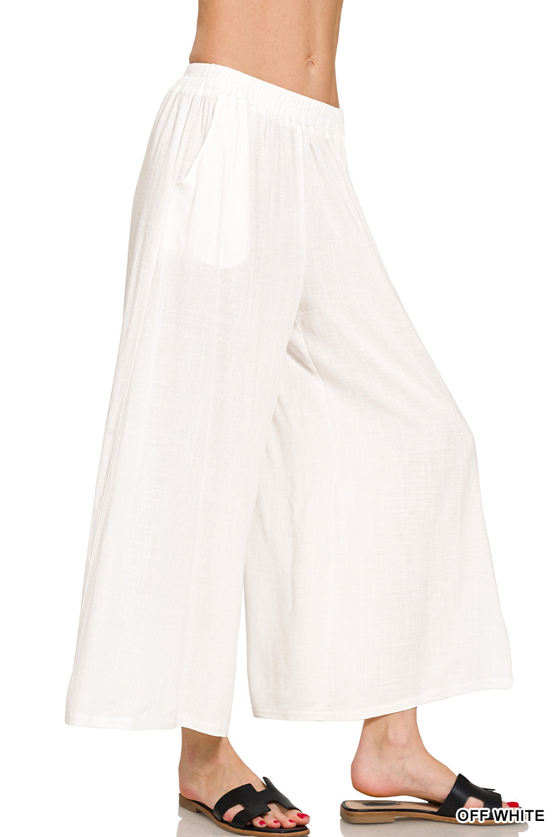 Woven Wide Leg Pants - 5 Color Options