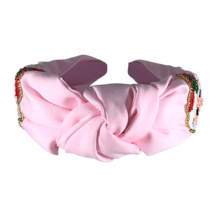 Pink Santa Clause Knot Headband