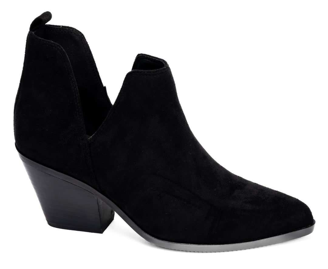 Black Faux Suede Ankle Boot