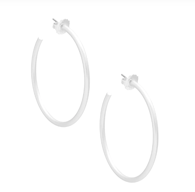Medium Thin Hoop Earrings - 3 Color Options
