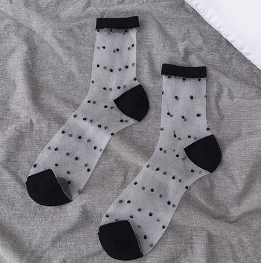 Dotted Sheer Socks - 2 Color Options