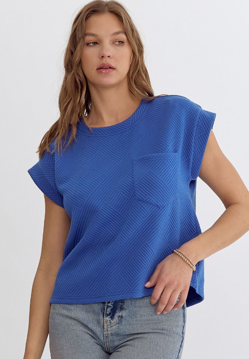 Knit Round Neck Short Sleeve Top - 4 Color Options