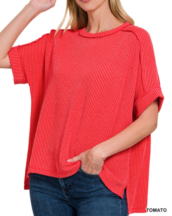 Corded Cuff Sleeve Top