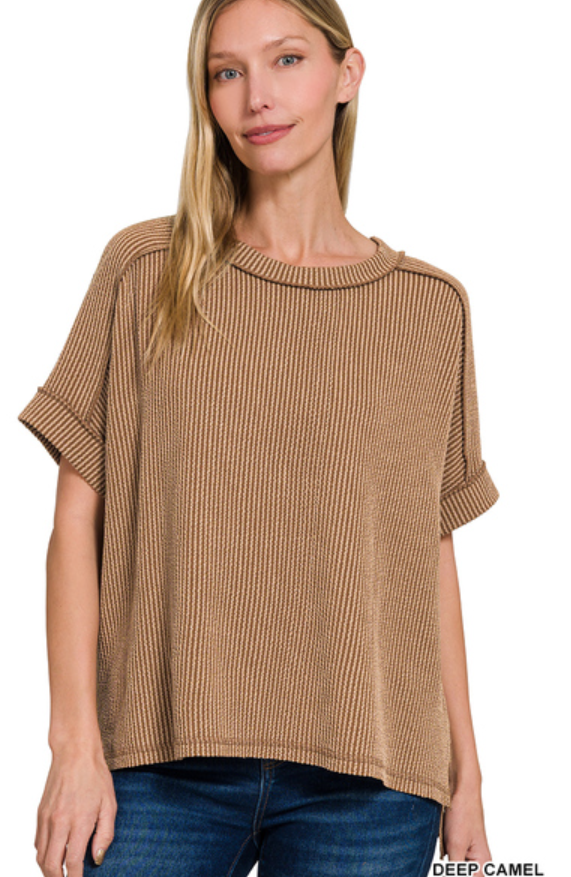 Corded Cuff Sleeve Top