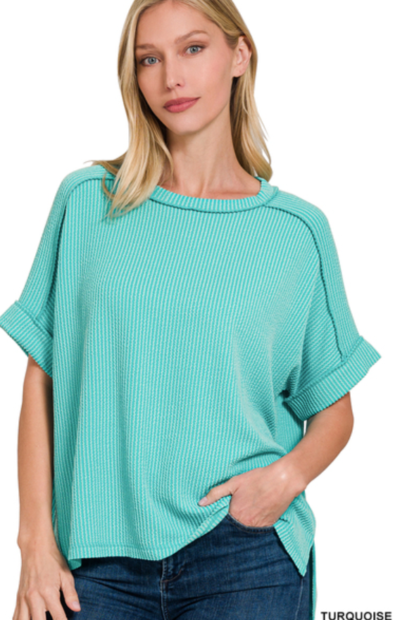 Corded Cuff Sleeve Top