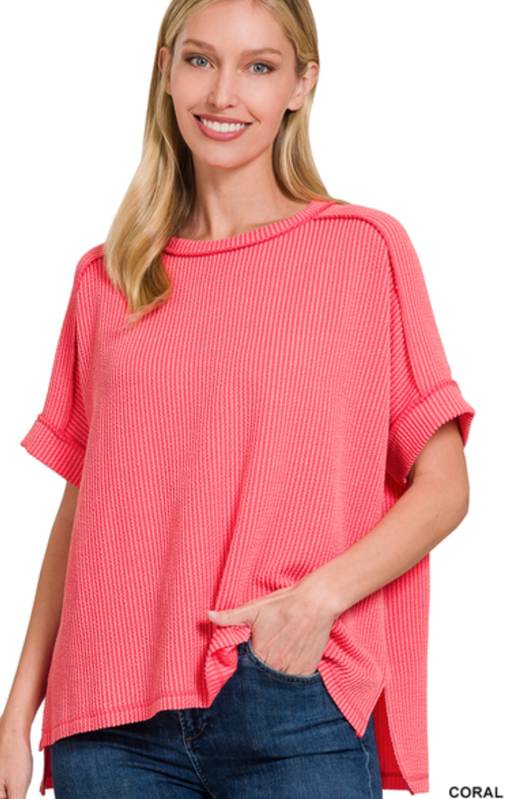 Corded Cuff Sleeve Top