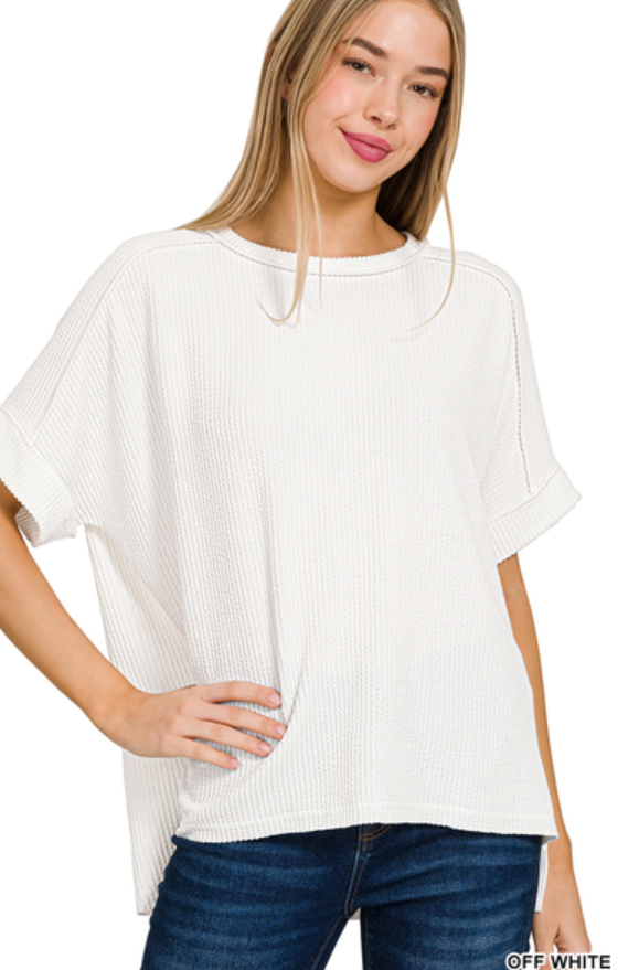 Corded Cuff Sleeve Top