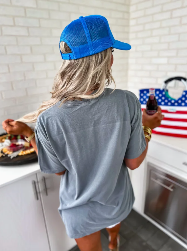 Pre-Order: Grey "America Land Of the Free" Graphic Tee